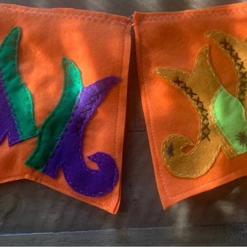 Halloween witches boots felt banner / Halloween decor